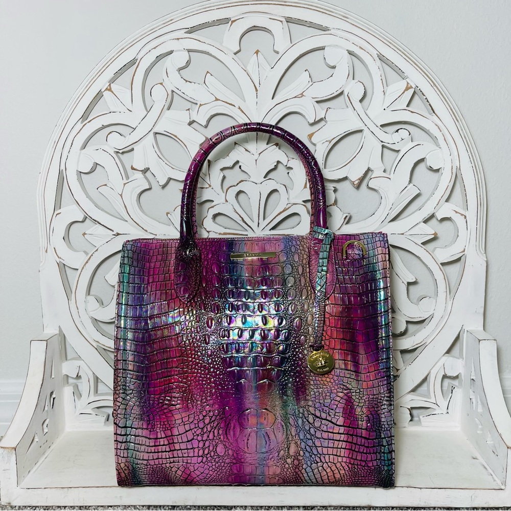 Elegant Multicolor Crocodile Embossed Women's Bag